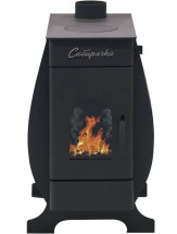 Воздухогрейная печь Сибирячка-12 с кожухом из нержавеющей стали